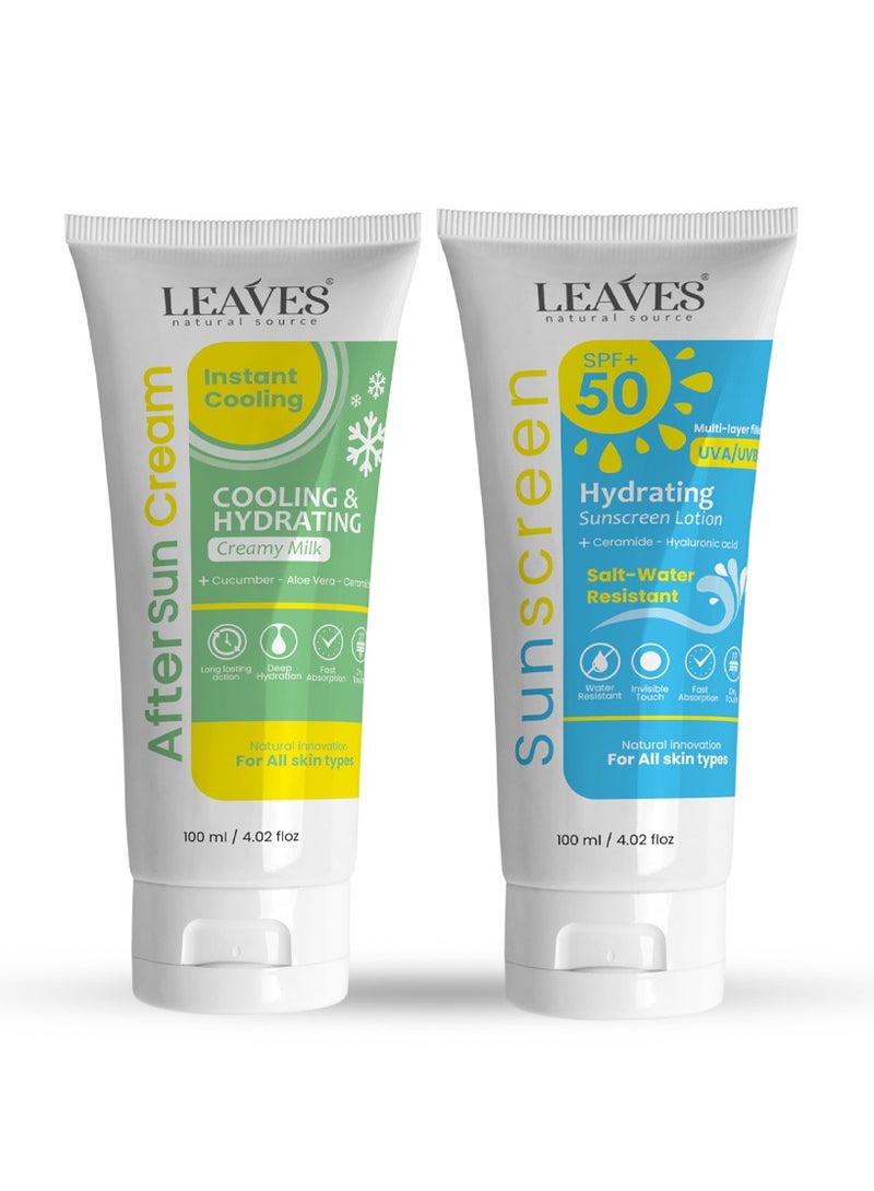 لييفز صن سكرين عرض هيدراتنج للبحر + افتر صن 2*100مل