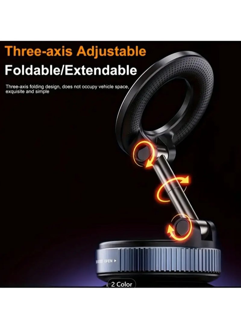 2025 new Adjustable  Foldable Magnetic Phone Holder,  360° Rotatable, Cell Phone Mount Stand, Suitable for Car/Mirror/Smooth Surface ,Durable Holder, Cell Phone Mount Stand - Image 5
