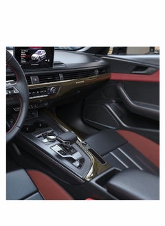 Excefore 2D Carbon Fibre Wrap, Self Adhesive Fiber Vinyl Car Sticker Without Bubble, Waterproof Interior Appearance Protective Film for Cars Motorcycles and Laptop, Black Gold 30 x 300cm  - Image 2