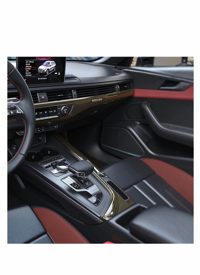 Excefore 2D Carbon Fibre Wrap, Self Adhesive Fiber Vinyl Car Sticker Without Bubble, Waterproof Interior Appearance Protective Film for Cars Motorcycles and Laptop, Black Gold 30 x 300cm  - Image 2
