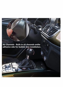 Excefore 2D Carbon Fibre Wrap, Self Adhesive Fiber Vinyl Car Sticker Without Bubble, Waterproof Interior Appearance Protective Film for Cars Motorcycles and Laptop, Black Gold 30 x 300cm  - Image 3
