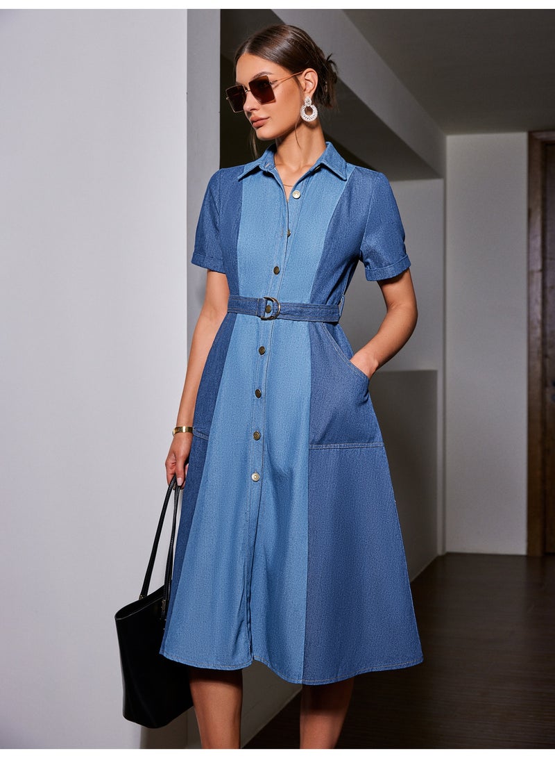 سيمبلي فستان أنيق للنساء الصيفي مزيج خفيف ومريح من القطن المثالي للمنزهات - Image 1