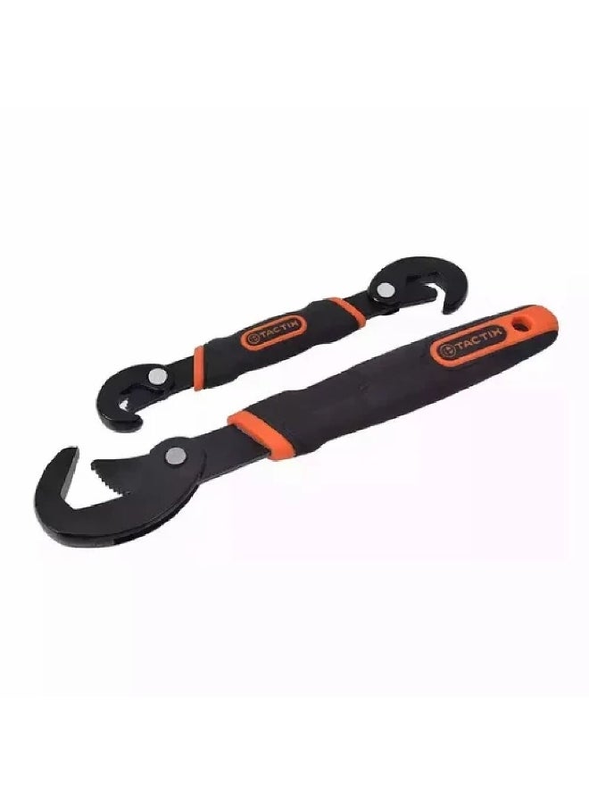 Tactix 2-Piece Universal Quick Snap Wrench Set Black and Orange 2.5 x 13 x 34 cm 900304 - Image 2