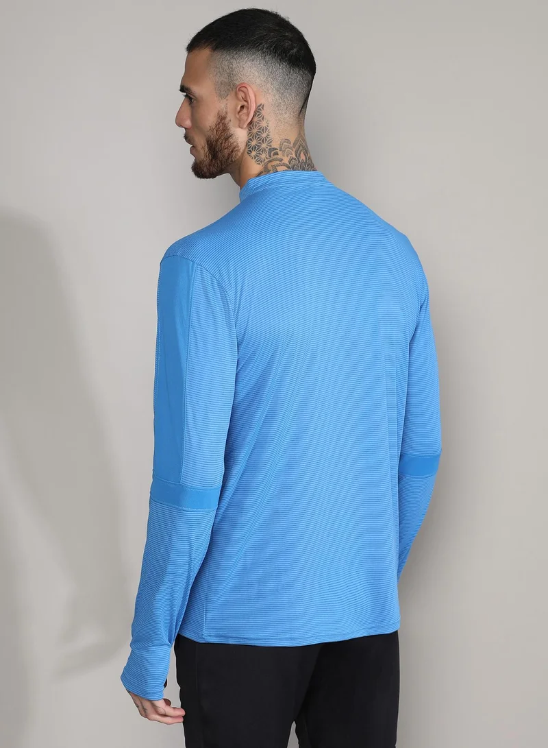 Campus Sutra  Men's Solid Light Blue Activewear T-Shirt for Men | Best Price UAE