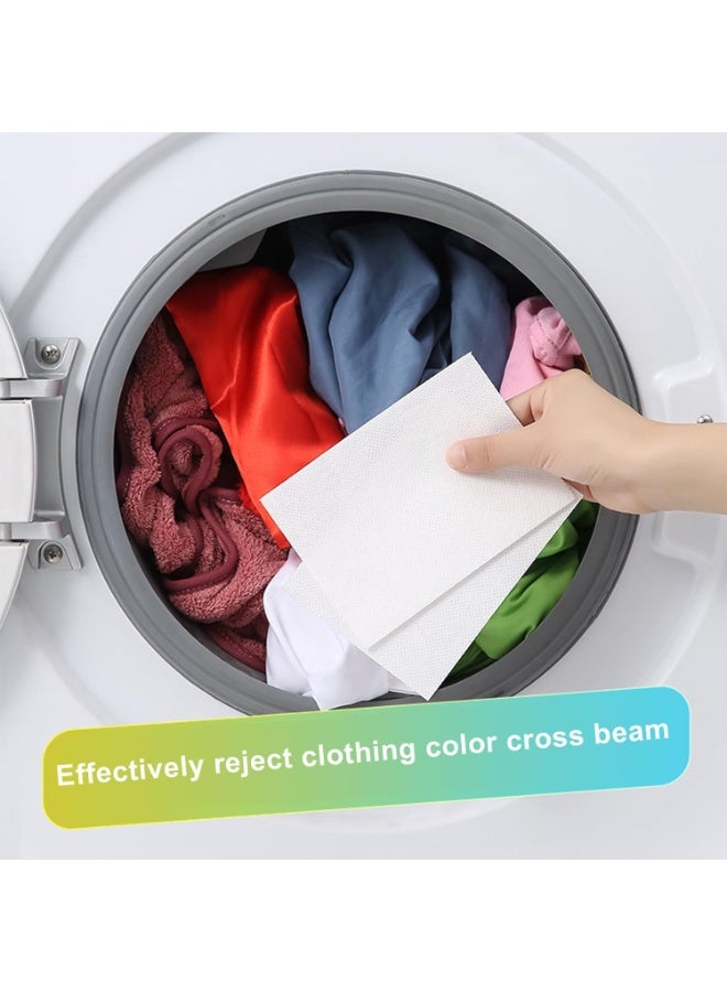 100 Pcs Color Absorber Laundry Sheets Clothes Washing Color Catcher Sheets Anti Cross Dyeing Guard Strips Prevent Color Bleeds Laundry Dye Trapper for Home Apartment and Travel Fragrance Free - Image 3