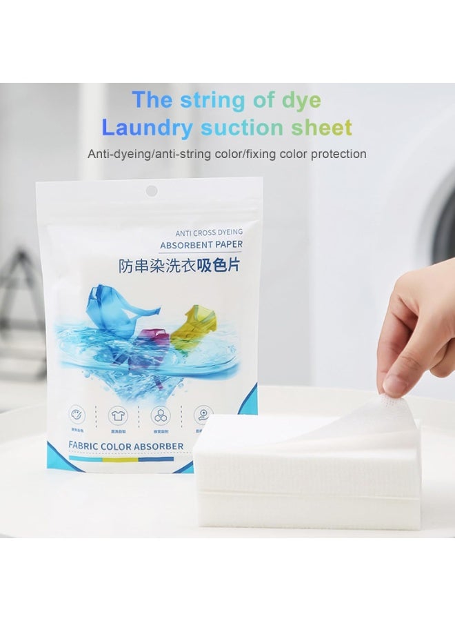 100 Pcs Color Absorber Laundry Sheets Clothes Washing Color Catcher Sheets Anti Cross Dyeing Guard Strips Prevent Color Bleeds Laundry Dye Trapper for Home Apartment and Travel Fragrance Free - Image 2