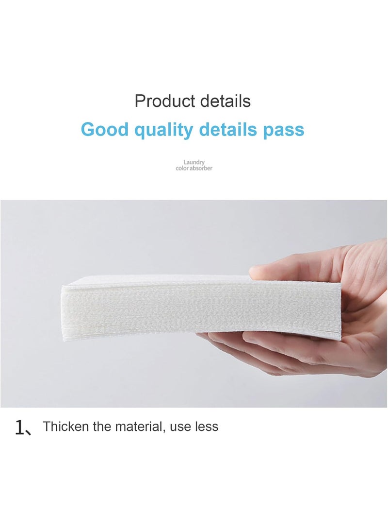 100 Pcs Color Absorber Laundry Sheets Clothes Washing Color Catcher Sheets Anti Cross Dyeing Guard Strips Prevent Color Bleeds Laundry Dye Trapper for Home Apartment and Travel Fragrance Free - Image 5
