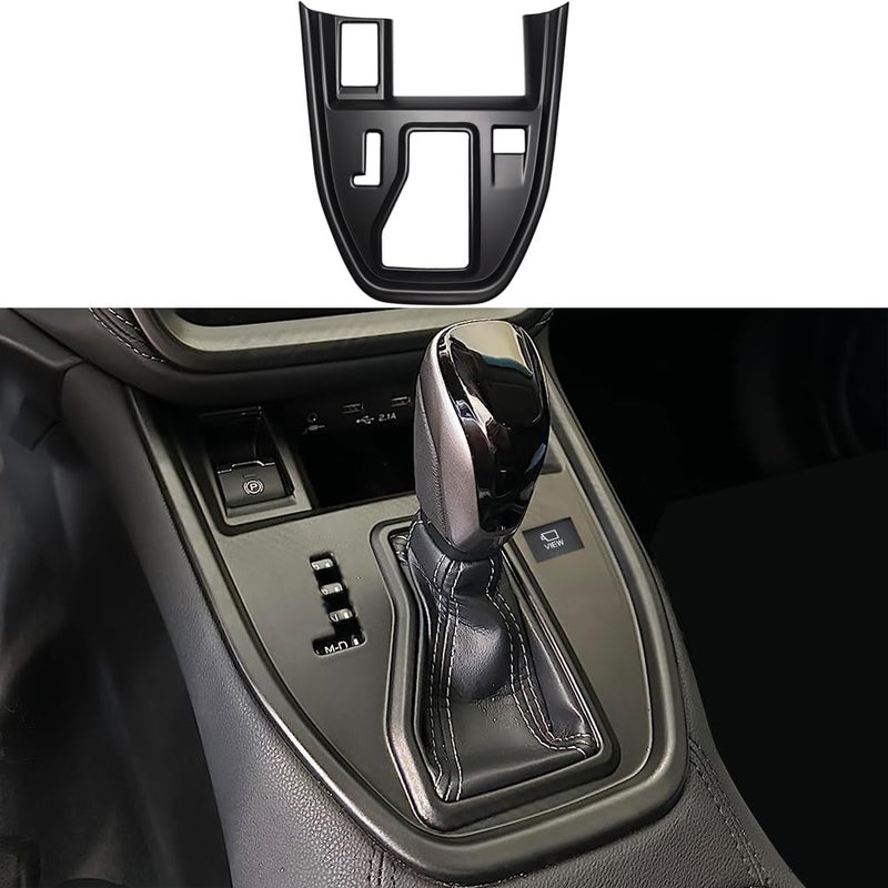 Kolya Center Console Gear Shift Panel Cover Trim Compatible with 2020 2021 2022 2023 2024 2025 Subaru Outback Accessories Matte Black with Extra Button