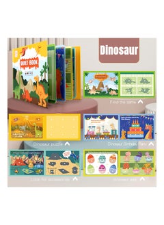 KASTWAVE 4 Pack DIY Quiet Book for Toddlers, Montessori Busy Book for Kids to Develop Learning Skills, Dinosaur Sea Travel Space Preschool Learning Activities Learning & Education Toys  - Image 5