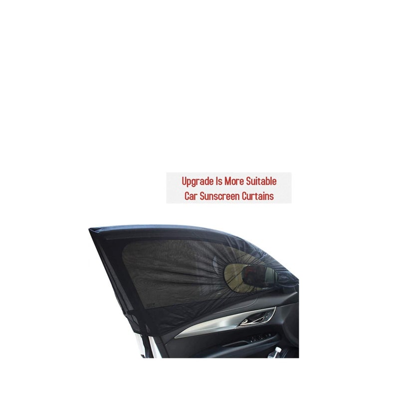 Zikra Car Window Shade, Front Side Window Sun Shade Cover Block Sun Rays, Full Windows Universal Car Shade, Mesh Mosquito Net Car Curtains, Sun Glare, UV Rays and Privacy Protection 2 Pack - Image 3