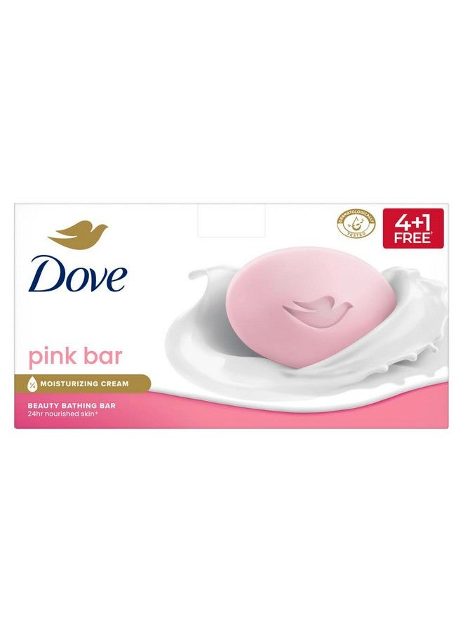 Dove Pink Bathing Beauty Bar Value Pack - More Moisturising Than Ordinary Soap, Cares For Skin & Washes Away Germs, For Soft, Smooth, Glowing Skin, 25% Extra In Pack Of 5 Of 125 * 5G
