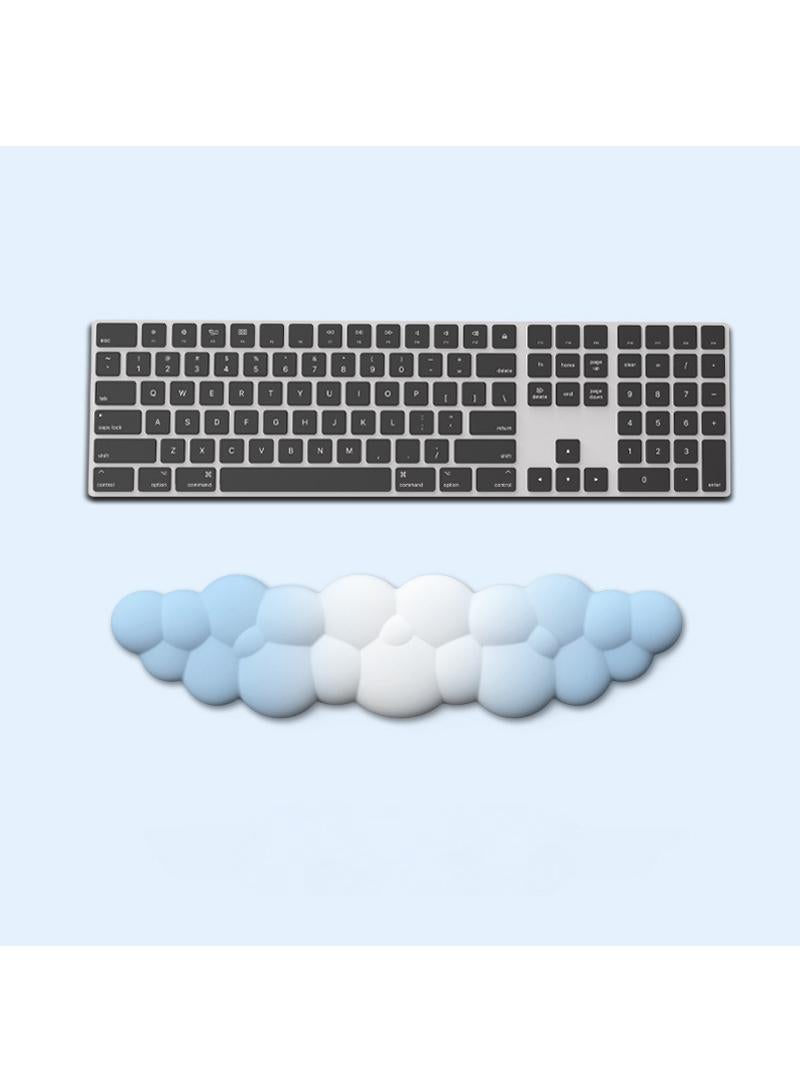 2-Piece Office Keyboard Cloud Wrist Rest And High Density Memory Silicone Non Slip Base Mouse Pad - Image 3