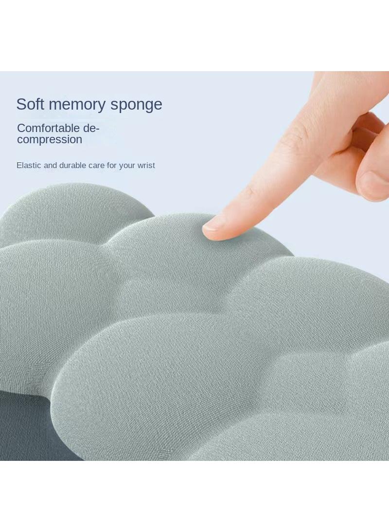 2-Piece Office Keyboard Cloud Wrist Rest And High Density Memory Silicone Non Slip Base Mouse Pad - Image 5