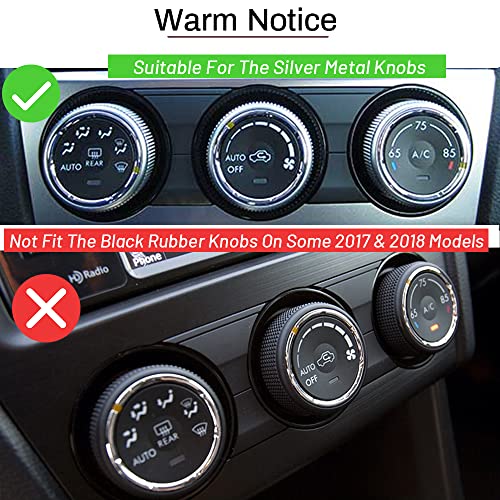 Bentolin for Subaru AC Knob Cover Accessory Center Console Switch Volume Temp Control Button Ring Trim Compatible with Forester 2014-2018, Crosstrek XV 2013-2017,Impreza 2014-2016,WRX/STi 2015-2020 Blue 3 PCS - Image 3