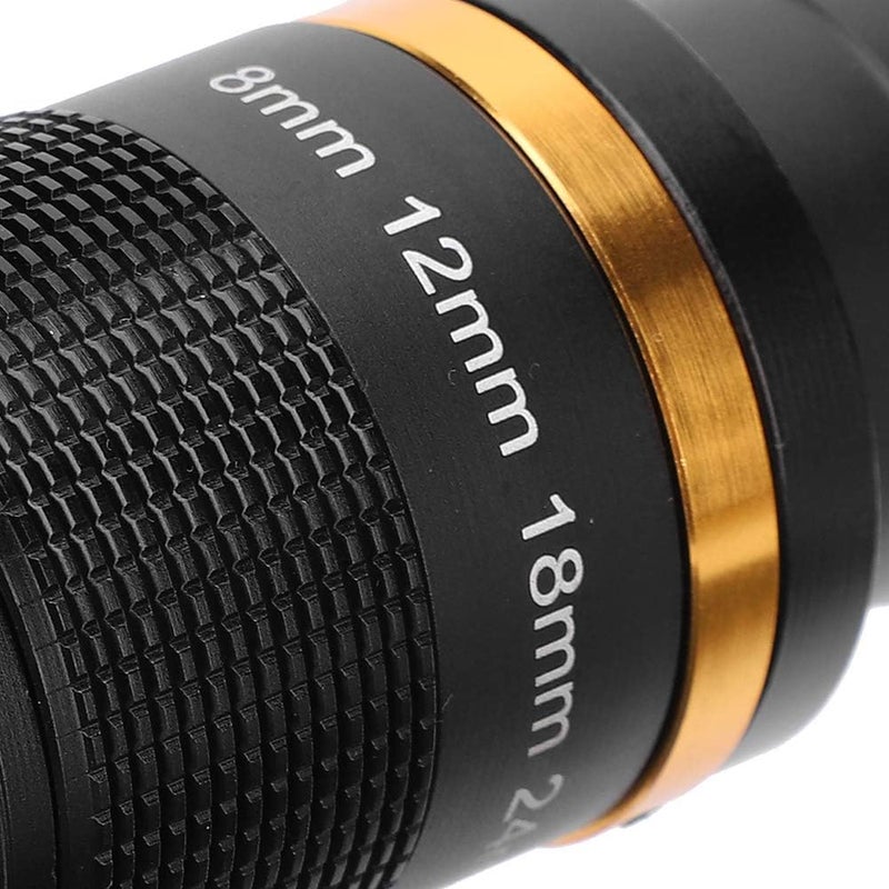 8-24mm Continuous Zoom Eyepiece for Astronomical Telescope, 1.25 Inch Black Zoom Eyepiece with Wide Field of View, Aluminum Alloy and Optical Glass Eyepiece for Moon Planets - Image 4
