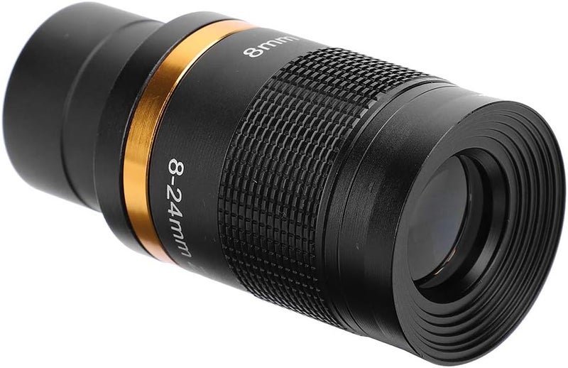 8-24mm Continuous Zoom Eyepiece for Astronomical Telescope, 1.25 Inch Black Zoom Eyepiece with Wide Field of View, Aluminum Alloy and Optical Glass Eyepiece for Moon Planets - Image 5