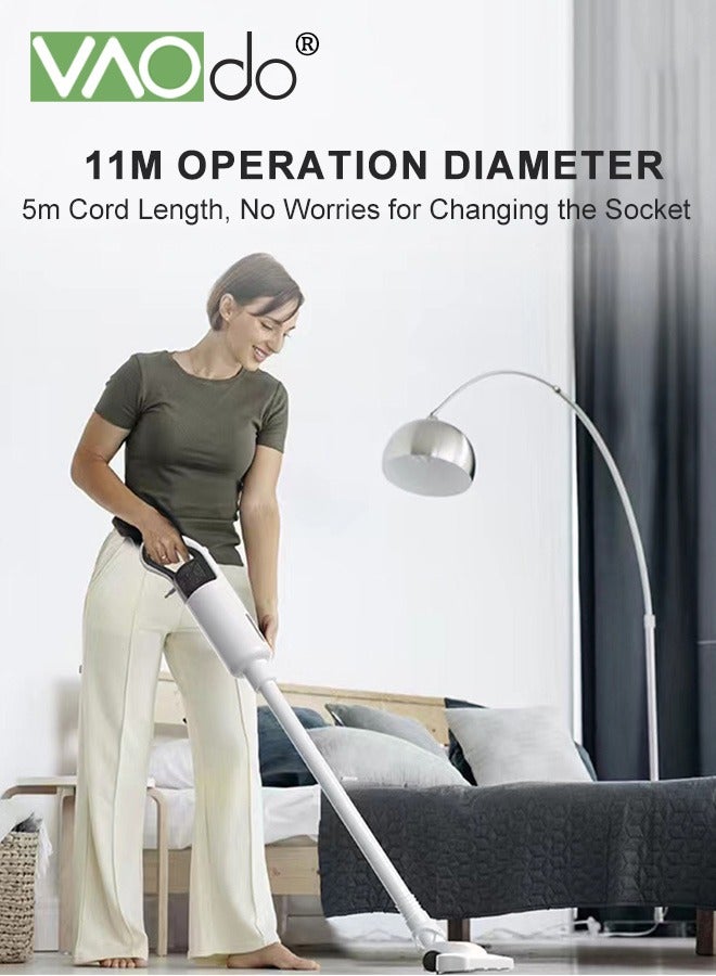 VAOdo Wired Vacuum Lightweight Cleaner  2-Speed Power Suction  3-in-1 Handheld  for Hardwood Floor  Carpet & Pet Hair White - Image 2