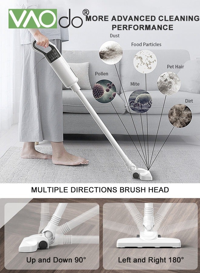 VAOdo Wired Vacuum Lightweight Cleaner  2-Speed Power Suction  3-in-1 Handheld  for Hardwood Floor  Carpet & Pet Hair White - Image 3