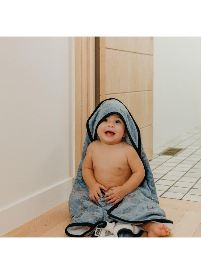 Copper Pearl Premium Knit Hooded Bath Towel Starships - Image 3