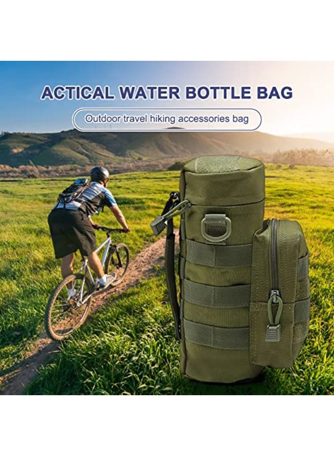 Generic Tactical Molle Water Bottle Pouch, Travel Tool Kettle Set Outdoor Military EDC Waist Pack Molle Water Bag Army Camping Bottle Holder for Travel Hiking  - Image 4