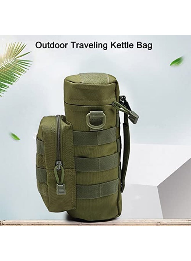 Generic Tactical Molle Water Bottle Pouch, Travel Tool Kettle Set Outdoor Military EDC Waist Pack Molle Water Bag Army Camping Bottle Holder for Travel Hiking  - Image 2