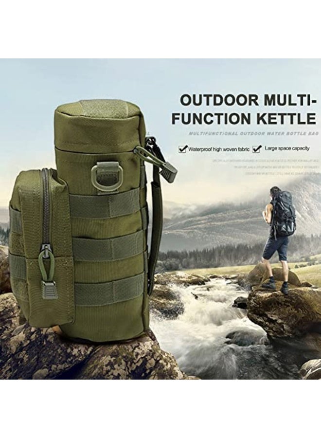 Generic Tactical Molle Water Bottle Pouch, Travel Tool Kettle Set Outdoor Military EDC Waist Pack Molle Water Bag Army Camping Bottle Holder for Travel Hiking  - Image 3