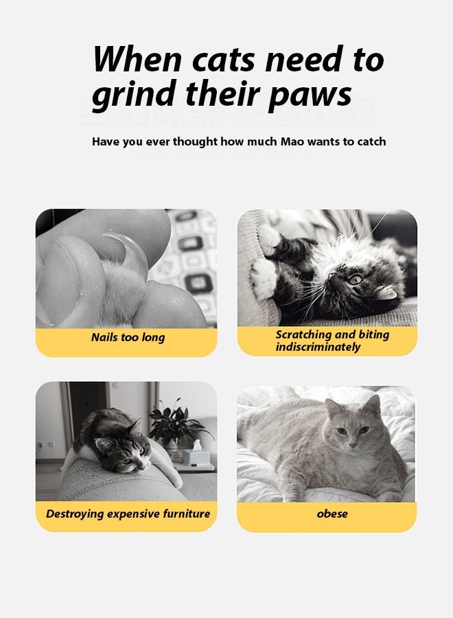 Generic Pet Cat Scratcher Board Durable Cat Scratching Pad, Wall Cat Scratcher Mat - Sisal Cat Scratching Pad for Indoor Cats Kitten，Equipped with an open hole traceless adhesive cat scratch pad, Cat Scratching Pad & Lounge, Cat Grinding Claw,60*40cmReinstallable Furniture Protector  - Image 4
