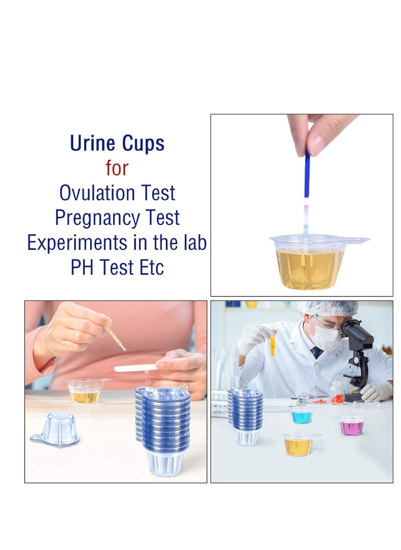 SYOSI - Urine Cups Plastic Urine Collection Cups Disposable Urine Specimen Cups for Pregnancy Test, Pregnancy Ovulation Testing Container Test Collection Cup 40 ML (50 Pieces) - Image 1