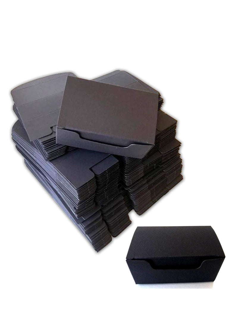Premify 60Pcs Black Empty Gift Boxes (9.2 X 4 X 5.6cm), Rectangle Shape Small Kraft Paper Gifts/Storage/Jewelry/Soap Box, Disposable Material, Organizing/Packing/Wrapping Your Presents, GIFT BOX  - Image 1