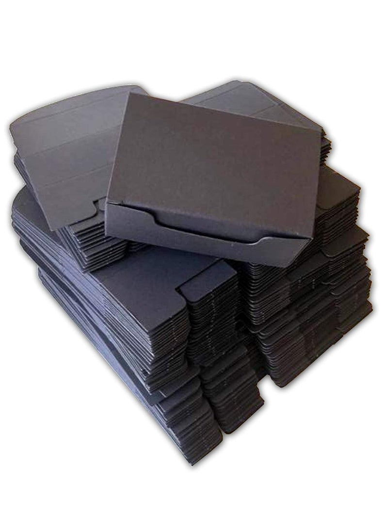 Premify 60Pcs Black Empty Gift Boxes (9.2 X 4 X 5.6cm), Rectangle Shape Small Kraft Paper Gifts/Storage/Jewelry/Soap Box, Disposable Material, Organizing/Packing/Wrapping Your Presents, GIFT BOX  - Image 2