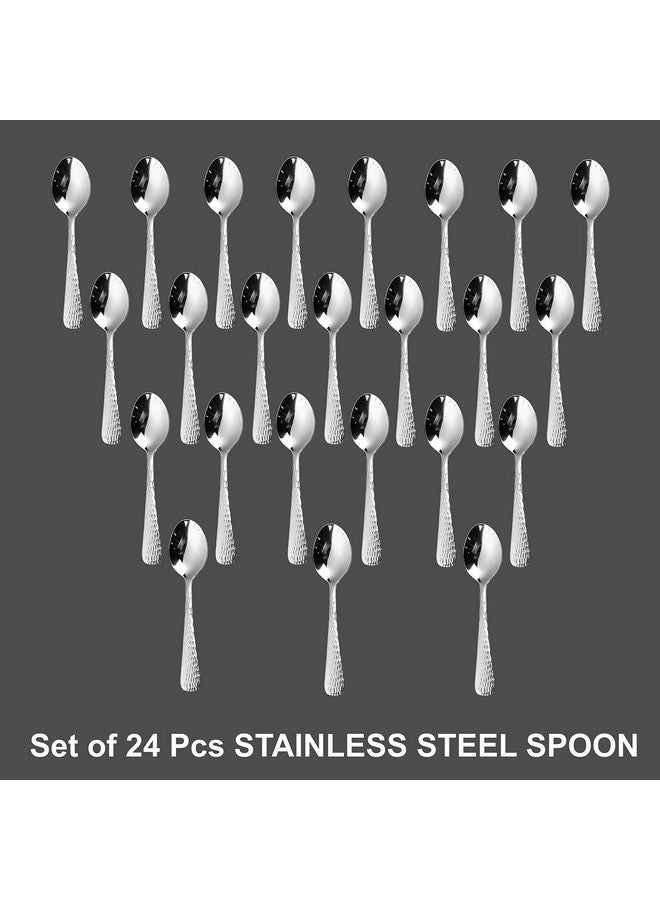 AXIOM Stainless Steel Spoons Set of 24 Small Spoons. Tiny Spoons for Coffee, Tea, Sugar, & Spices. Mini Spoons for Kids - Image 2
