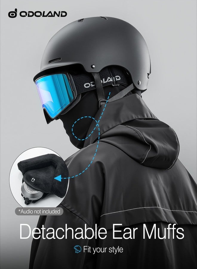 Odoland Adult Ski Helmet for Men & Women - Snowboard Helmet with Adjustable Dial Fit System, ASTM Safety Certified, Goggles Compatible for Skiing, Snowboarding, Aurora Black,S - Image 3