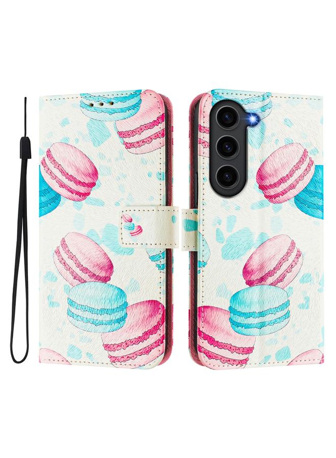 اس-توب جراب هاتف جلدي بنمط رسم فني ملون لهاتف Samsung Galaxy S23 FE 5G - Image 2