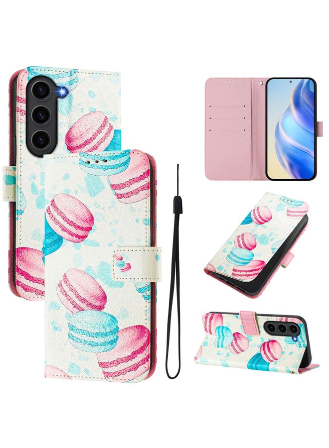 اس-توب جراب هاتف جلدي بنمط رسم فني ملون لهاتف Samsung Galaxy S23 FE 5G - Image 1