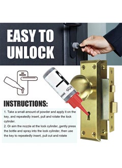 JUE-FISH Door Lock Lubricant Spray ，Door Hinge Grease，Lock Grease Liquid Graphite，Long-Lasting Lubricating Oil for Locks，Hinges & Sliding Doors（60ml）  - Image 3