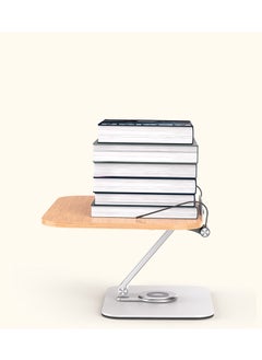 Homex "Ergonomic Bamboo Book Stand with Heavy-Duty Metal Base – Hands-Free Reading Holder with Adjustable Angles & Page Clips"  - Image 2