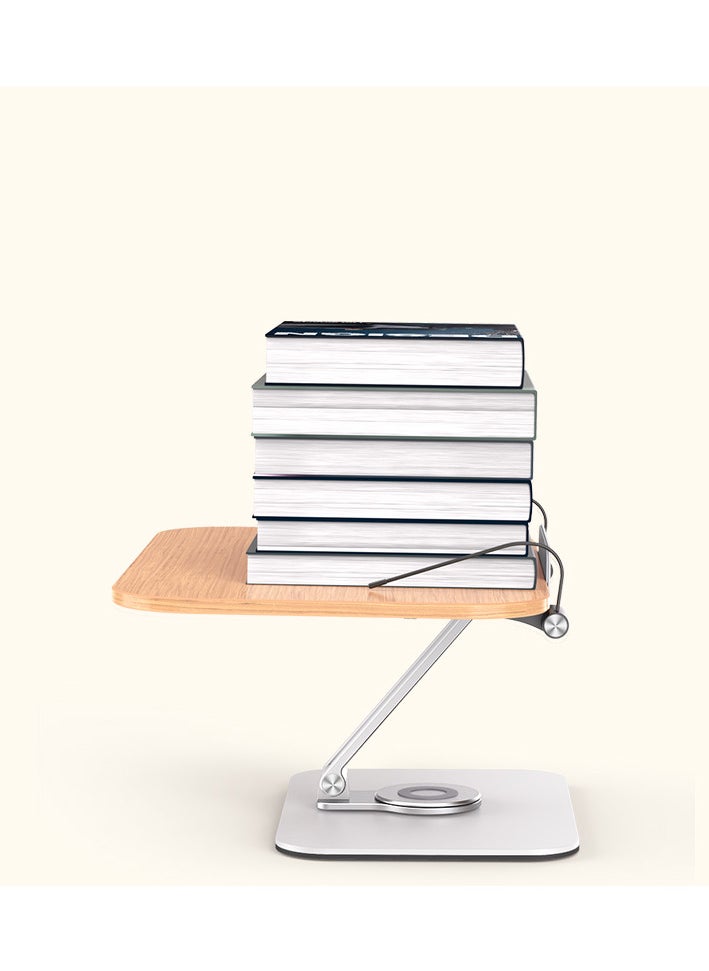Homex - "Ergonomic Bamboo Book Stand with Heavy-Duty Metal Base – Hands-Free Reading Holder with Adjustable Angles & Page Clips" - Image 1
