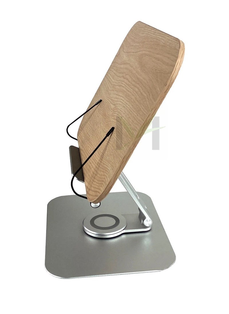 Homex - "Ergonomic Bamboo Book Stand with Heavy-Duty Metal Base – Hands-Free Reading Holder with Adjustable Angles & Page Clips" - Image 1