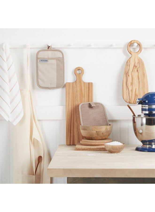 KitchenAid KitchenAid Beacon Two-Tone Non-Slip Pot Holder Set, Milkshake/Beige, 7"x10", 2 Piece  - Image 2
