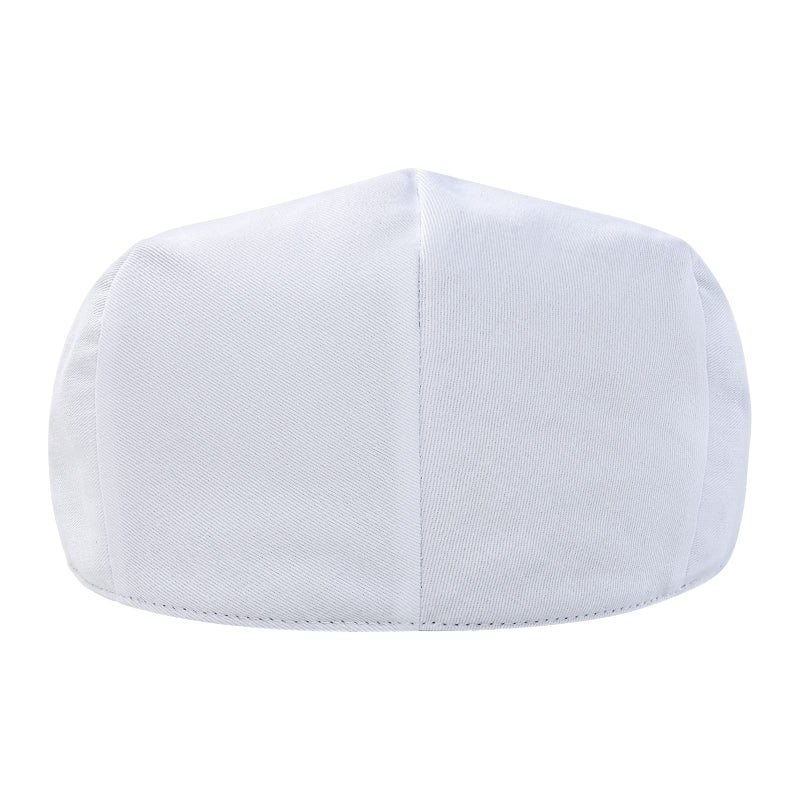 STARANCE Men's Cotton Ivy Gatsby Newsboy Hat Summer Driving Scally Cap Thin (White, 7 3/4) - Image 4