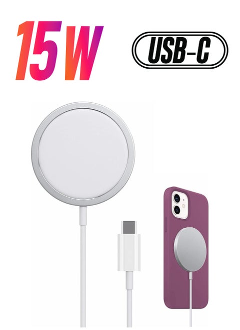 MagSafe 15W Wireless iPhone Charger for iPhone 15 Pro Max/15 Pro/15 Plus/15/14/14 Pro Max/13/12/AirPods Pro, Fast Wireless Magnetic Charger