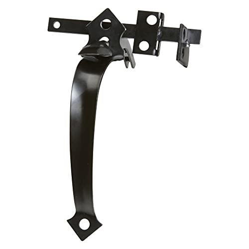 National Hardware N101-451 V24 In-Swinging Thumb Latch in Black - Image 4