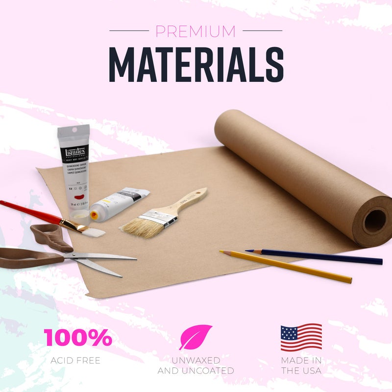 Bryco Goods 36" x 2,400" (200') Brown Kraft Paper Roll - Made in USA - Craft Paper for Banner Bulletin Board Art Table Covering Gift Wrapping Bouquet Packing Parcel (Brown, 36" x 200') - Image 3