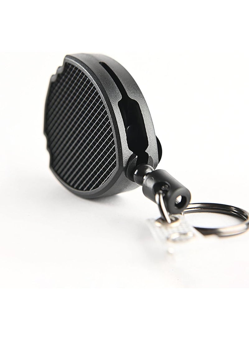 GGOOT Retractable Keychain Heavy Duty ID-Card Badge Holder Extendable Students Nurse Badge Clip with Carabiner Clip Keyring Retractable Keychain Heavy Duty Metal String for Women with Clip Hook telescoping - Image 5