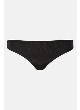 TWINSET Women Solid Bikini Bottom, Black  - Image 1