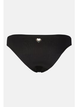 TWINSET Women Solid Bikini Bottom, Black  - Image 2