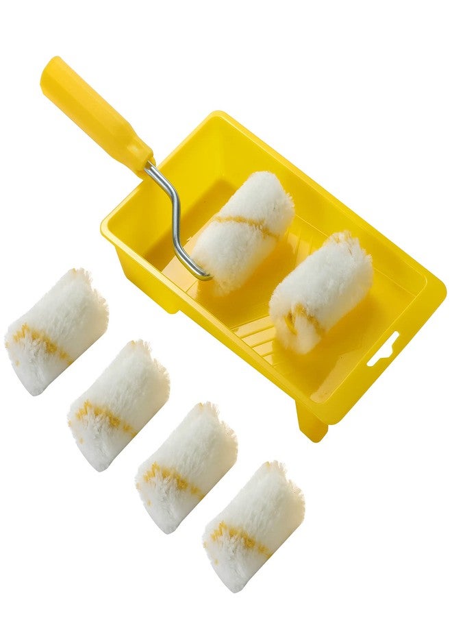 NANJA 2-inch Paint Roller- Mini Plastic Paint Tray Set, Mini Roller Frame, Microfiber Roller Covers, Touch Up Trim Kit with Tray - Image 2