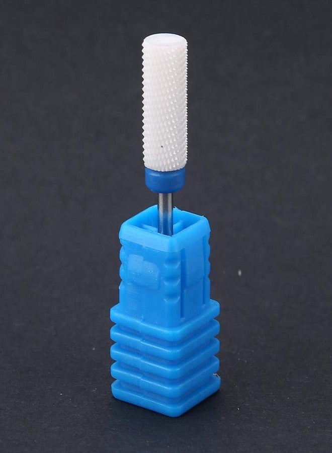 Filfeel Nail Drill Bit, Ceramic Manicure Drill Bits for Manicure Pedicure Cuticle Gel Nail Polishing Cylinder Shape Grinding Head, with Display Base(White 05#) - Image 5