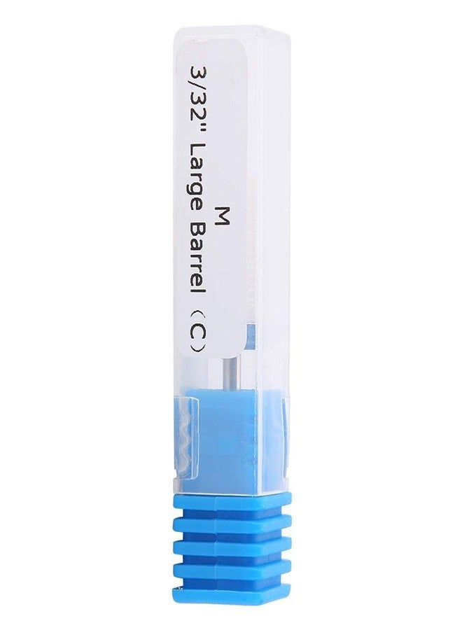 Filfeel Nail Drill Bit, Ceramic Manicure Drill Bits for Manicure Pedicure Cuticle Gel Nail Polishing Cylinder Shape Grinding Head, with Display Base(White 05#) - Image 2