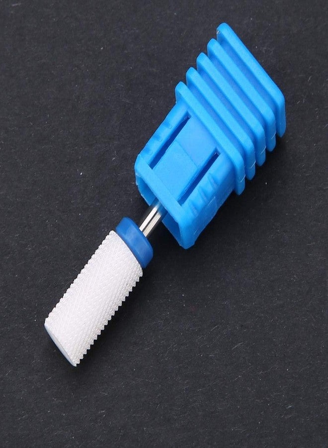 Filfeel Nail Drill Bit, Ceramic Manicure Drill Bits for Manicure Pedicure Cuticle Gel Nail Polishing Cylinder Shape Grinding Head, with Display Base(White 05#) - Image 4